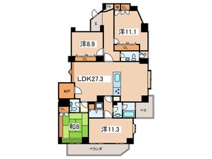 ロア帝塚山の物件間取画像